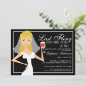 Modern Bride Last Fling Bachelorette Party Kaart (Staand voorkant)