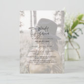 Modern Bride Photo Vrijgezellenfeest Kaart (Staand voorkant)