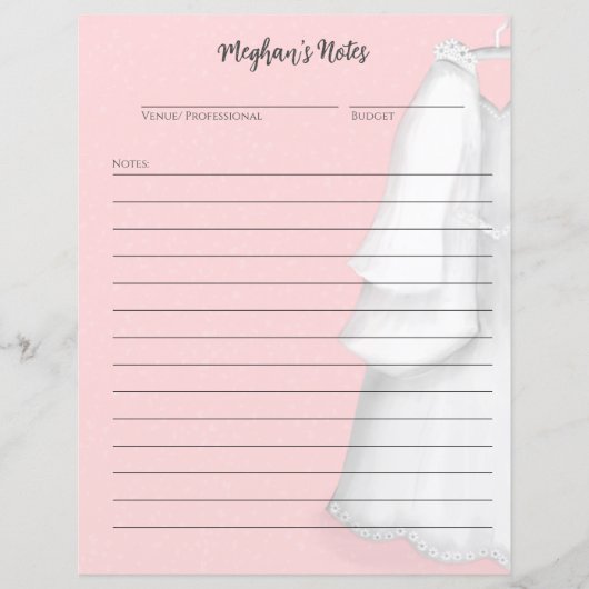 Modern Bride Planner Pink Vintage Weddenschap (Voorkant)