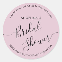 Modern Bride Shower Square Sticker 