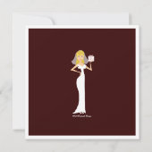 Modern Bride Vrijgezellenfeest Roze & Bruin Uitnod Kaart (Achterkant)