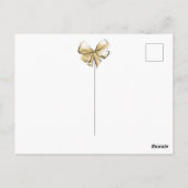 Modern Bride White Gold Wedding Gown Vrijgezellenf Briefkaart (Achterkant)