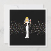 Modern Bride Wine Bachelorette Party Uitnodiging (Achterkant)