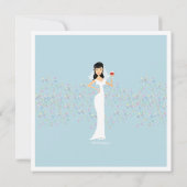 Modern Bride Wine Bachelorette Party Uitnodiging (Achterkant)