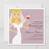 Modern Bride Wine Tasting Bachelorette Party Kaart (Voorkant)