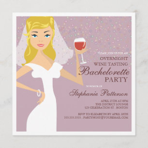 Modern Bride Wine Tasting Bachelorette Party Kaart