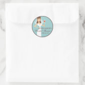 Modern Bride Wine Thema Vrijgezellenfeest Favor Ronde Sticker (Tas)