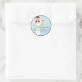 Modern Bride Wine Thema Vrijgezellenfeest Favor Ronde Sticker (Tas)