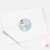 Modern Bride Wine Thema Vrijgezellenfeest Favor Ronde Sticker (Envelop)