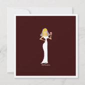 Modern Bride Wine Theme Bridal Shower Kaart (Achterkant)