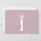 Modern Bride Wine Theme Bridal Shower Kaart (Achterkant)