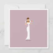 Modern Bride Wine Theme Bridal Shower Kaart (Achterkant)