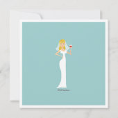 Modern Bride Wine Theme Bridal Shower Kaart (Achterkant)