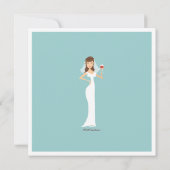 Modern Bride Wine Theme Bridal Shower Kaart (Achterkant)