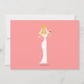 Modern Bride Wine Theme Bridal Shower Kaart (Achterkant)