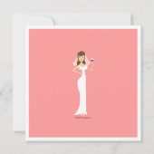 Modern Bride Wine Theme Bridal Shower Kaart (Achterkant)