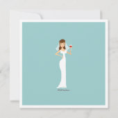 Modern Bride Wine Theme Bridal Shower Kaart (Achterkant)