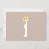 Modern Bride Wine Theme Bridal Shower Kaart (Achterkant)
