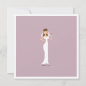 Modern Bride Wine Theme Bridal Shower Kaart (Achterkant)