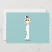 Modern Bride Wine Theme Bridal Shower Kaart (Achterkant)