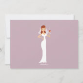 Modern Bride Wine Theme Bridal Shower Kaart (Achterkant)