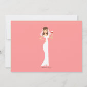 Modern Bride Wine Theme Bridal Shower Kaart (Achterkant)
