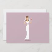 Modern Bride Wine Theme Bridal Shower Kaart (Achterkant)