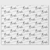 Modern Bride Wrapping Paper in zwart-wit Cadeaupapier (Vlak)