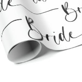 Modern Bride Wrapping Paper in zwart-wit Cadeaupapier (Rol Hoek)