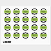 Modern Bride Zwart-wit Favor Sticker (Vel)