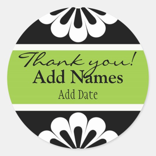 Modern Bride Zwart-wit Favor Sticker (Voorkant)