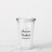 Modern Bridesmaid Bridal Party Gifts Acryl Drinkbeker (Achterkant)