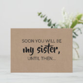 Modern Bridesmaid / Maid of Honor Voorstel Kaart (Staand voorkant)