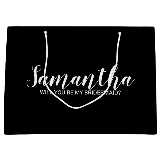Modern Bridesmaid-voorstel Groot Cadeauzakje (Voorkant)