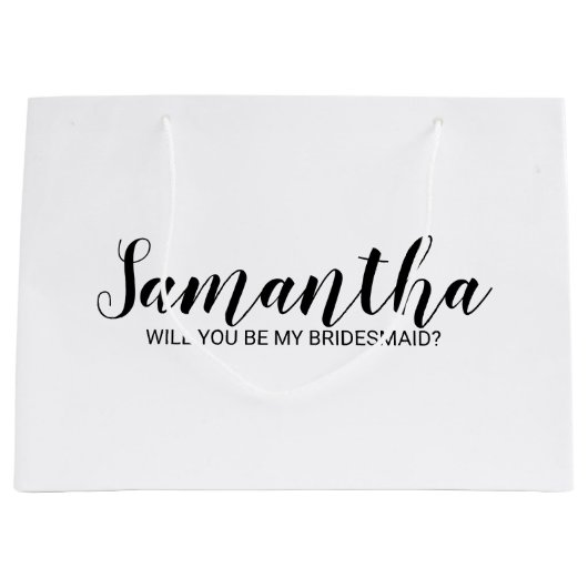 Modern Bridesmaid-voorstel Groot Cadeauzakje (Voorkant)