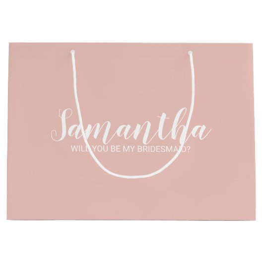 Modern Bridesmaid-voorstel Groot Cadeauzakje (Voorkant)