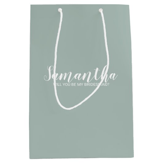 Modern Bridesmaid-voorstel Medium Cadeauzakje (Voorkant)