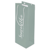 Modern Bridesmaid-voorstel Wijn Cadeautas (Voorkant Gekanteld)