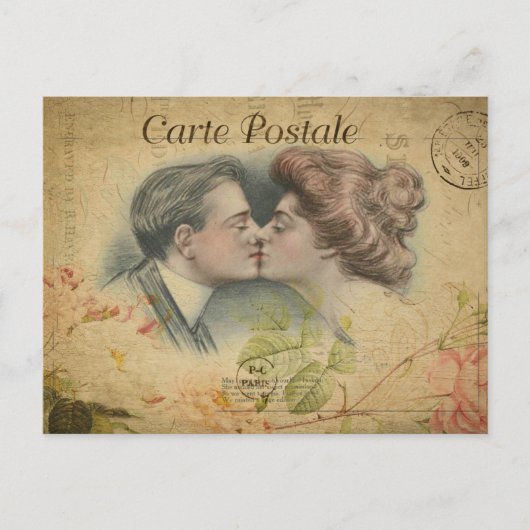 Modern  Briefkaart kus collage (Voorkant)