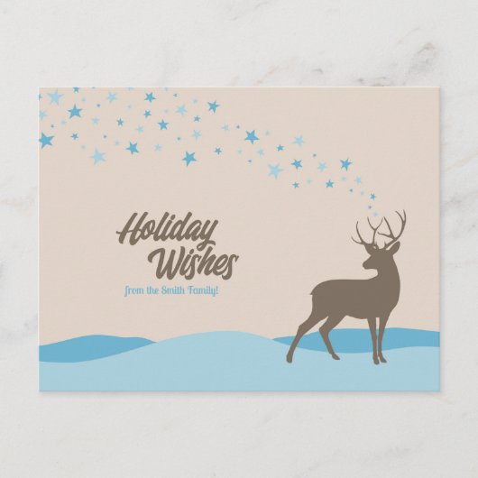 Modern Briefkaart script kalligrafie Holiday Wishe (Voorkant)