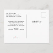Modern Briefkaart van de Aankondiging van nieuwe s (Achterkant)
