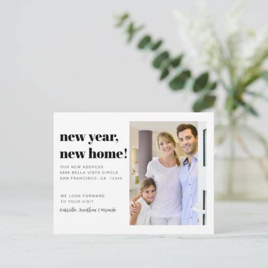 Modern Briefkaart van de Aankondiging van nieuwe s (Staand voorkant)