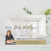 Modern Briefkaart voor de verkoop van onroerend go (Staand voorkant)