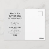 Modern Briefkaart voor de verkoop van onroerend go (Achterkant)