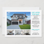 Modern Briefkaart voor de verkoop van onroerend go (Achterkant)