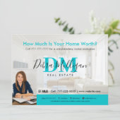 Modern Briefkaart voor de verkoop van onroerend go (Staand voorkant)