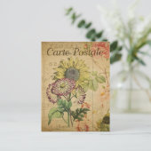 Modern  Briefkaart voor het collage van bloemen (Staand voorkant)