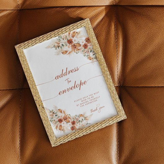 Modern Bright Boho Adres van de Envelopendouche Poster