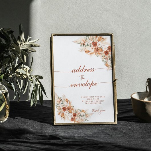 Modern Bright Boho Adres van de Envelopendouche Poster