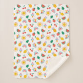 Modern Bright Colourful Smiling Suns and Rainbows  Sherpa Deken (Voorkant)